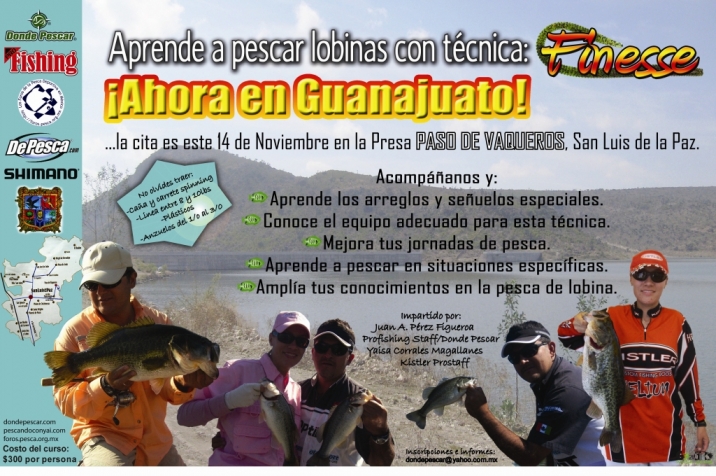 Poster curso de lobina Paso de Vaqueros San Luis de la Paz